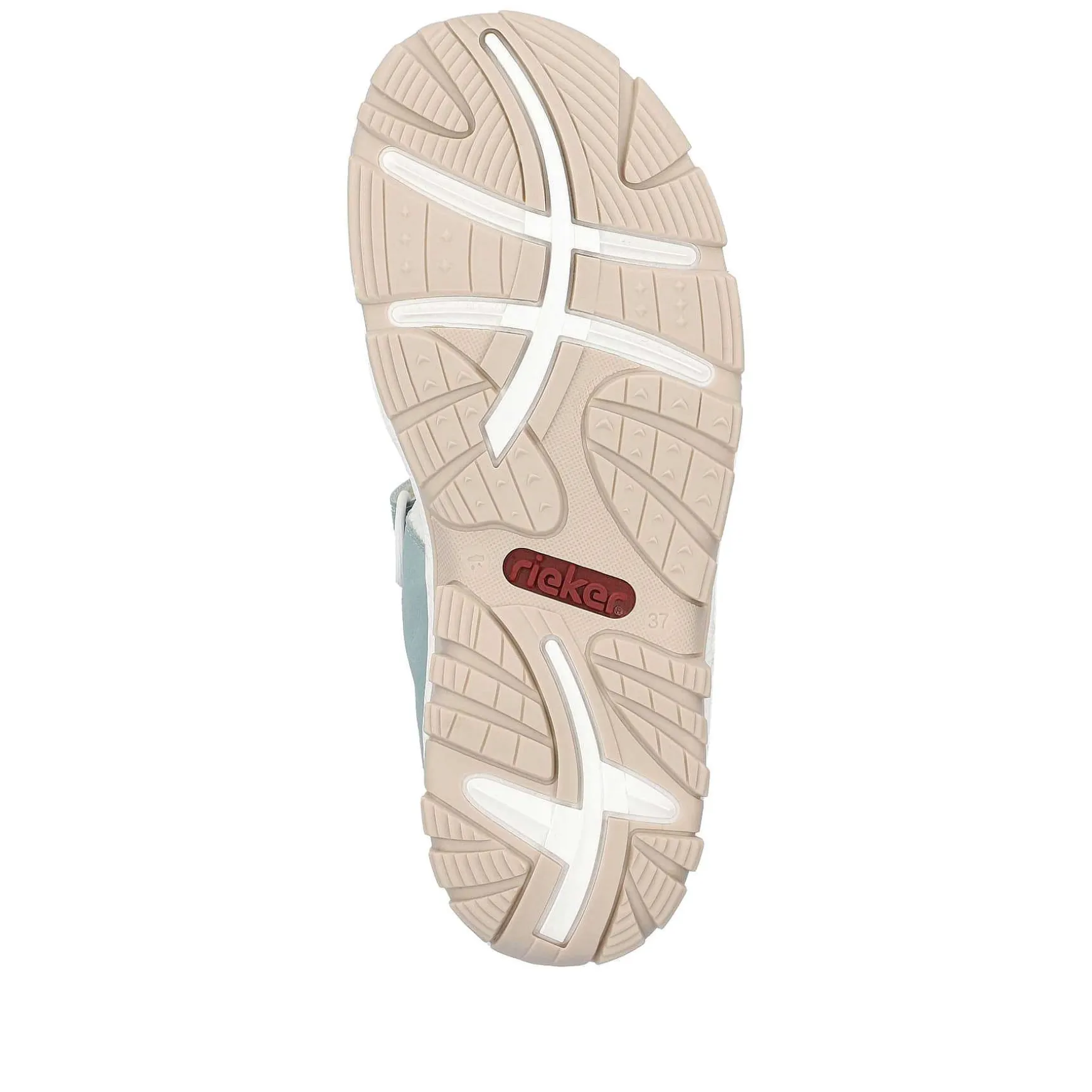 Rieker Women'S Trekking Sandals White-Multicolored