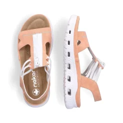 Rieker Women'S Trekking Sandals Pastel Orange