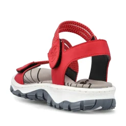 Rieker Women'S Trekking Sandals Cherry Red