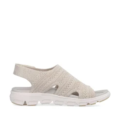 Rieker Women'S Trekking Sandals Cream Beige