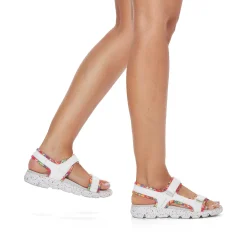 Rieker Women'S Trekking Sandals Swan-White Rainbow