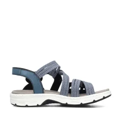 Rieker Women'S Trekking Sandals Slate Blue
