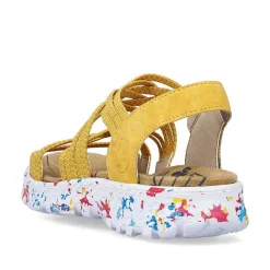 Rieker Women'S Trekking Sandals Sunflower Yellow-Multi