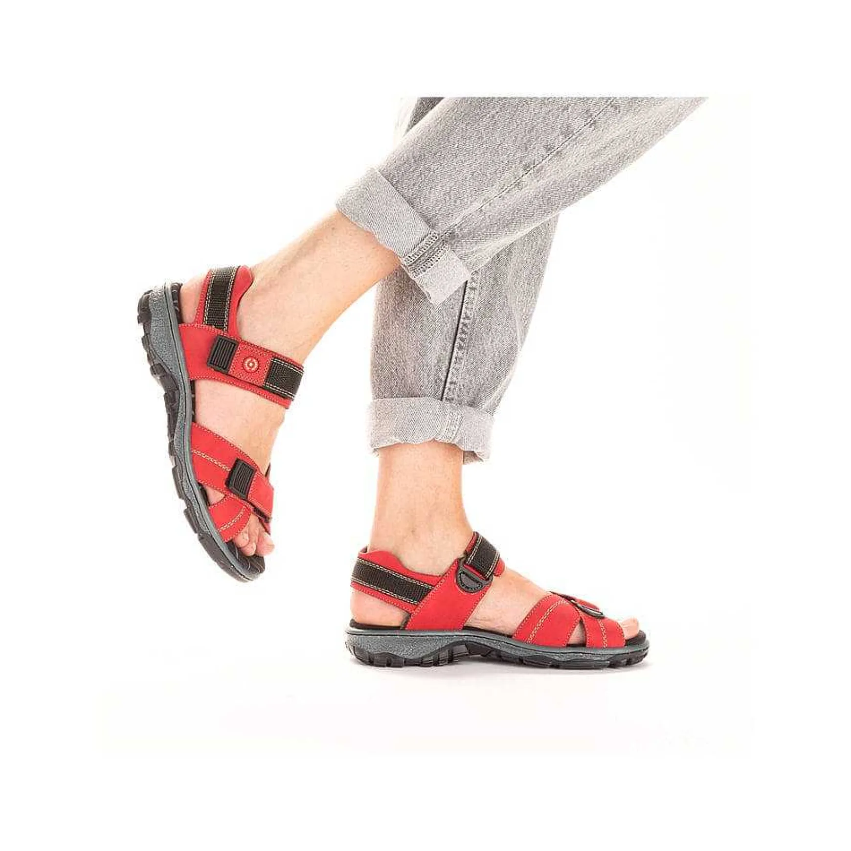 Rieker Women'S Trekking Sandals Fire Red
