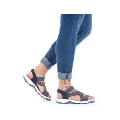 Rieker Women'S Trekking Sandals Pacific Blue
