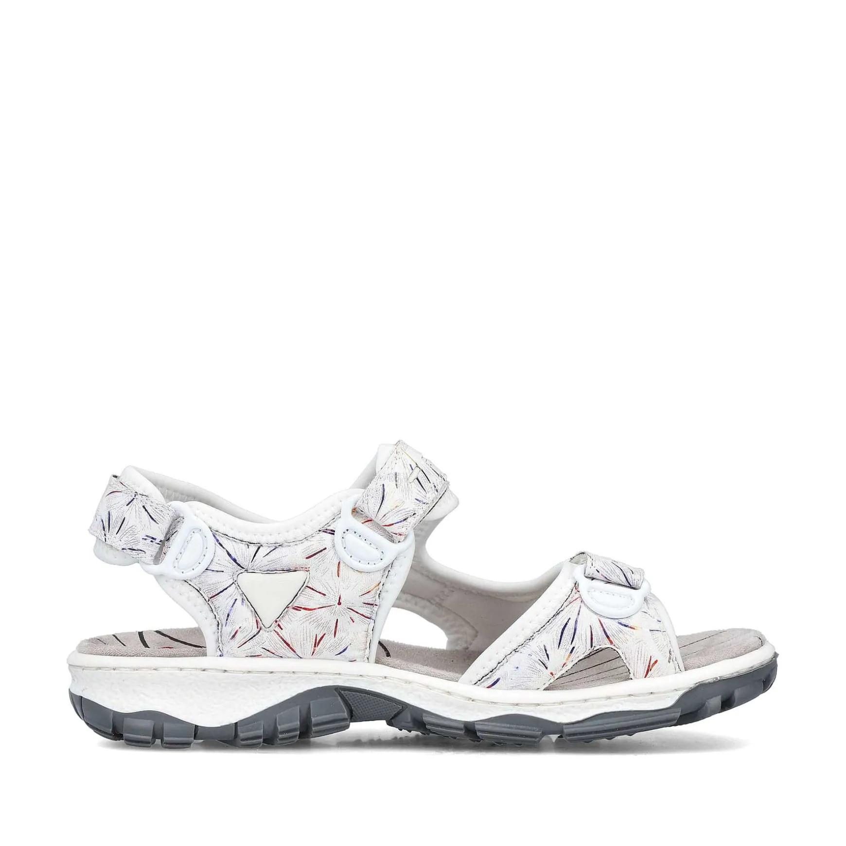 Rieker Women'S Trekking Sandals Pearl White-Multi