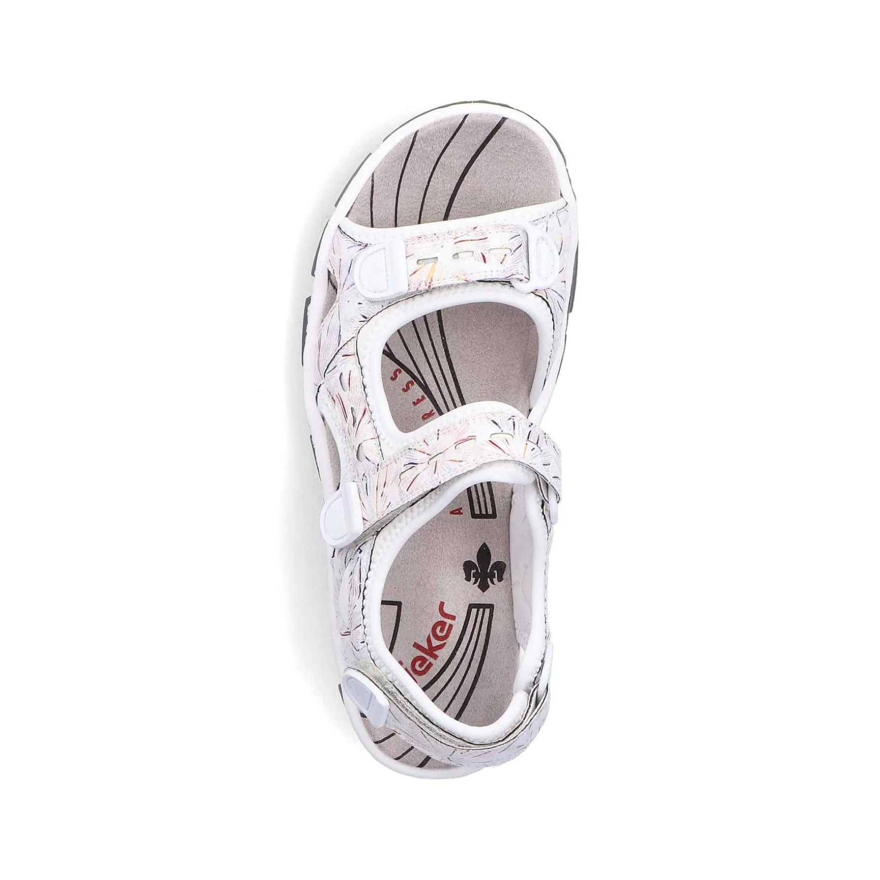 Rieker Women'S Trekking Sandals Pearl White-Multi