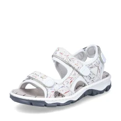 Rieker Women'S Trekking Sandals Pearl White-Multi