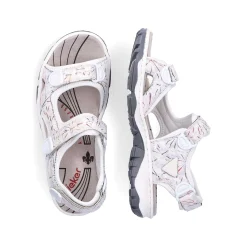 Rieker Women'S Trekking Sandals Pearl White-Multi