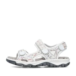 Rieker Women'S Trekking Sandals Pearl White-Multi