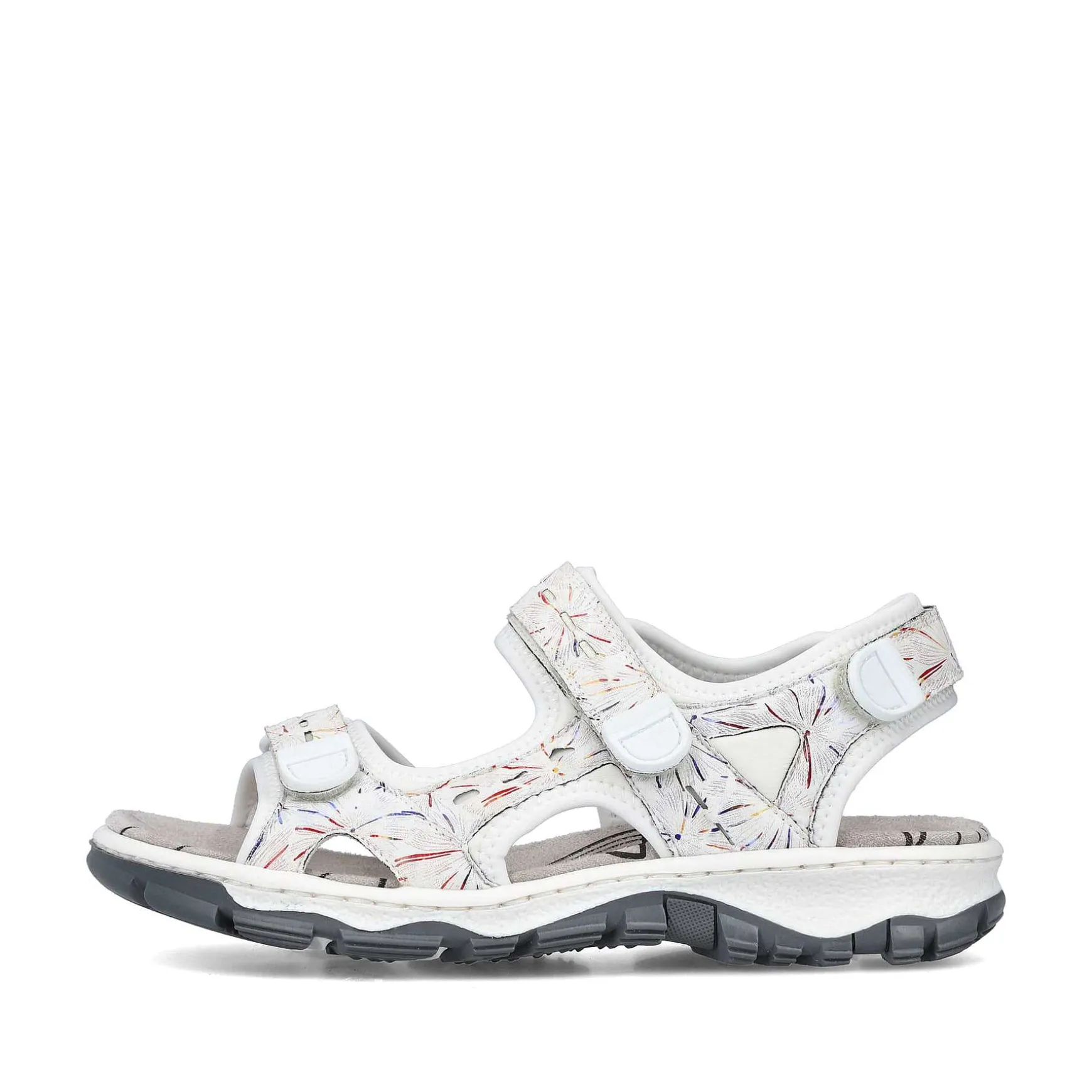 Rieker Women'S Trekking Sandals Pearl White-Multi