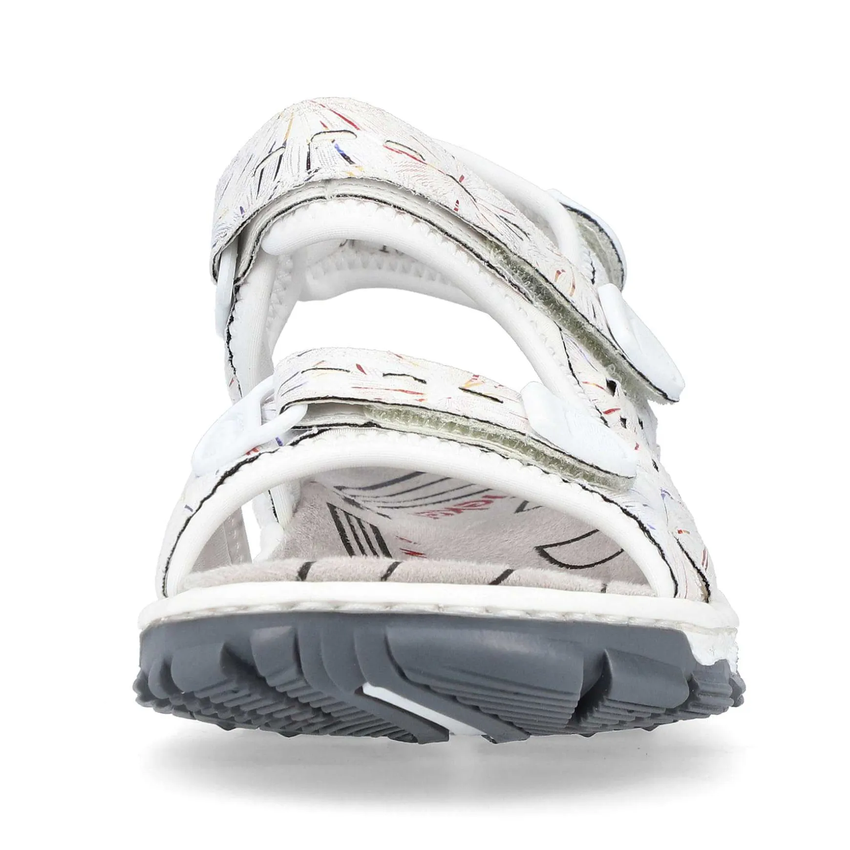 Rieker Women'S Trekking Sandals Pearl White-Multi