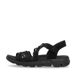 Rieker Women'S Trekking Sandals Midnight Black