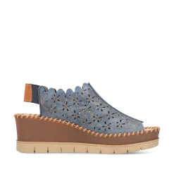Rieker Women'S Wedge Sandals Slate Blue