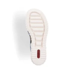 Rieker Women'S Wedge Sandals Sky Blue-Multicolored