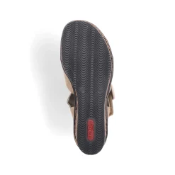 Rieker Women'S Wedge Sandals Sand Beige