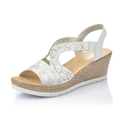 Rieker Women'S Wedge Sandals Altweis