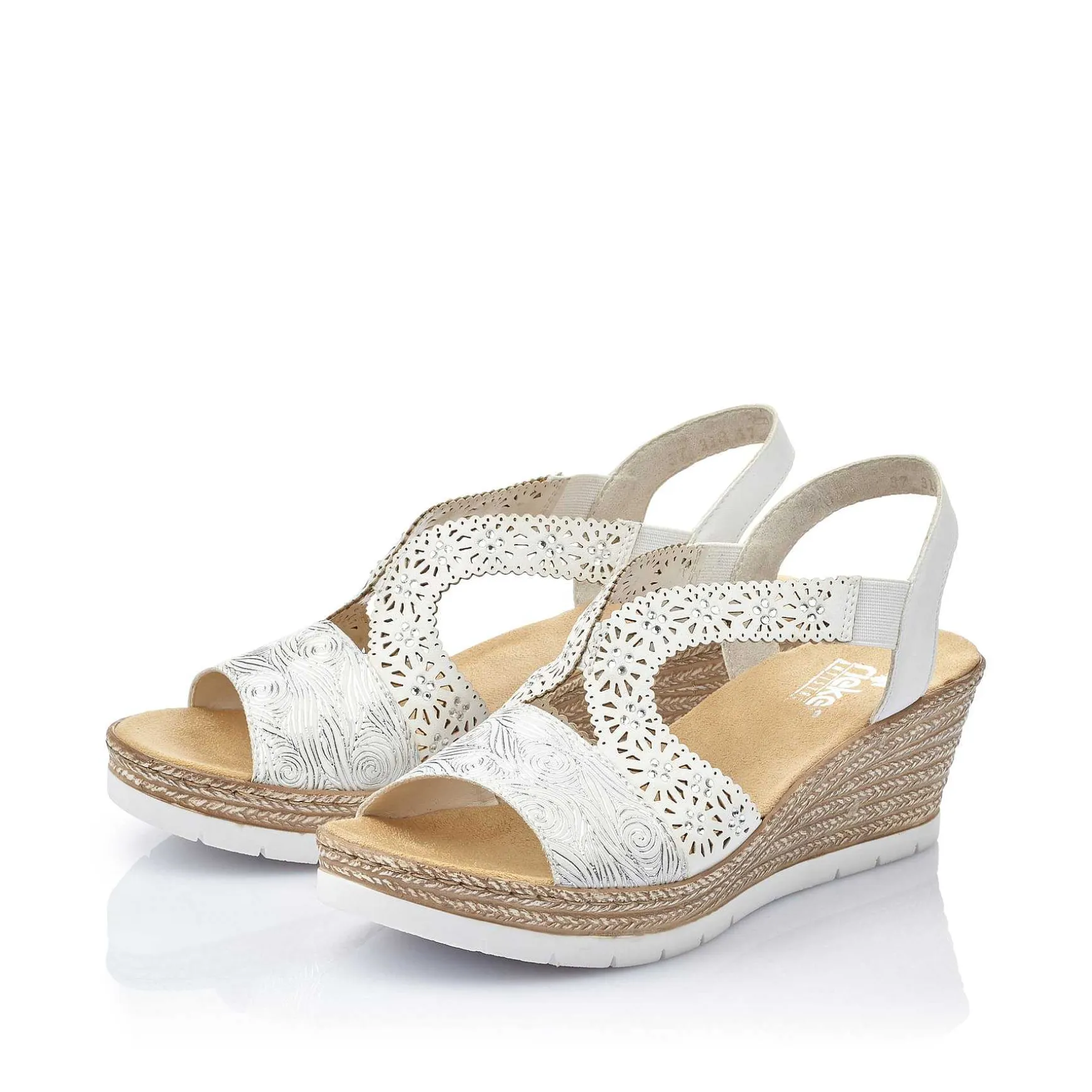 Rieker Women'S Wedge Sandals Altweis