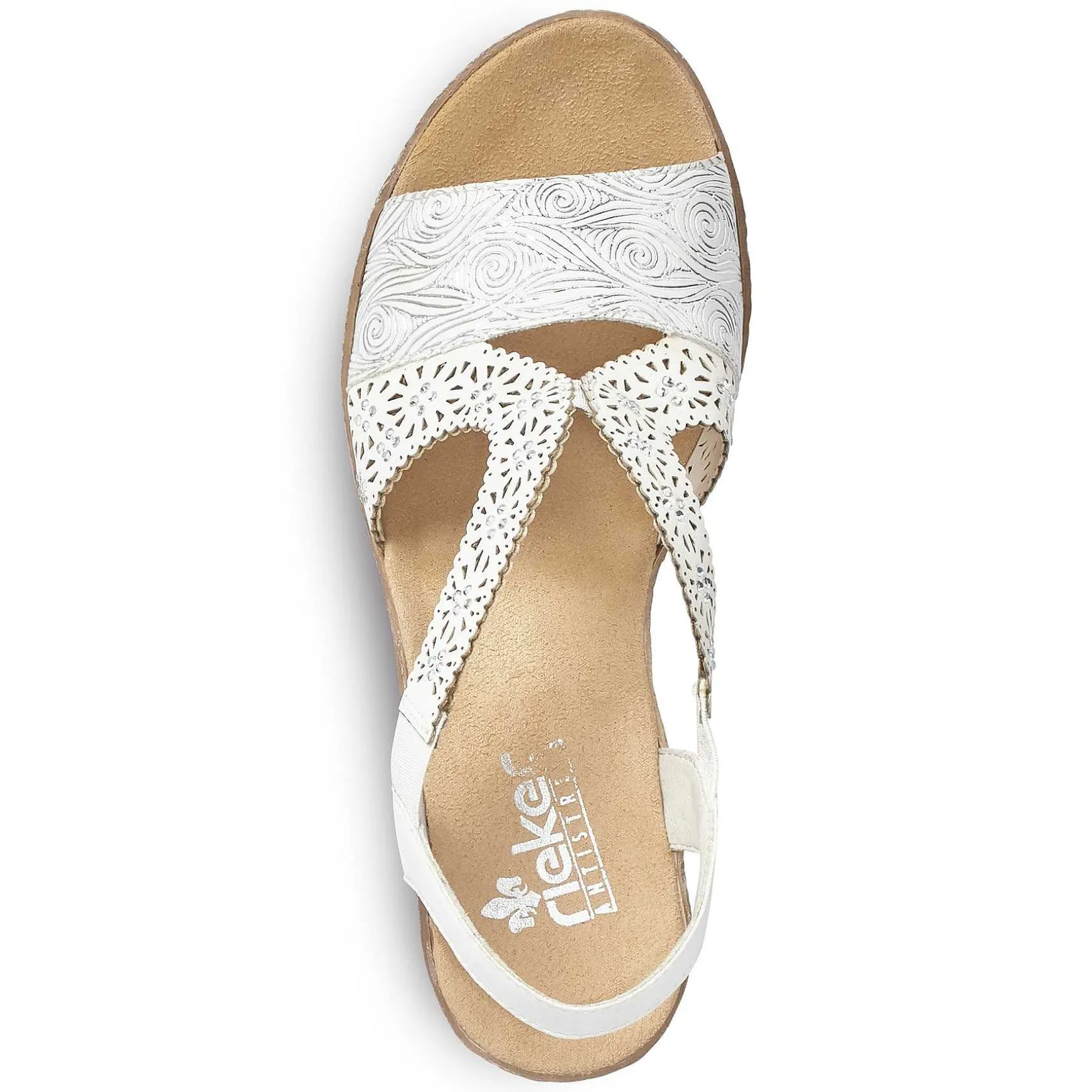 Rieker Women'S Wedge Sandals Altweis