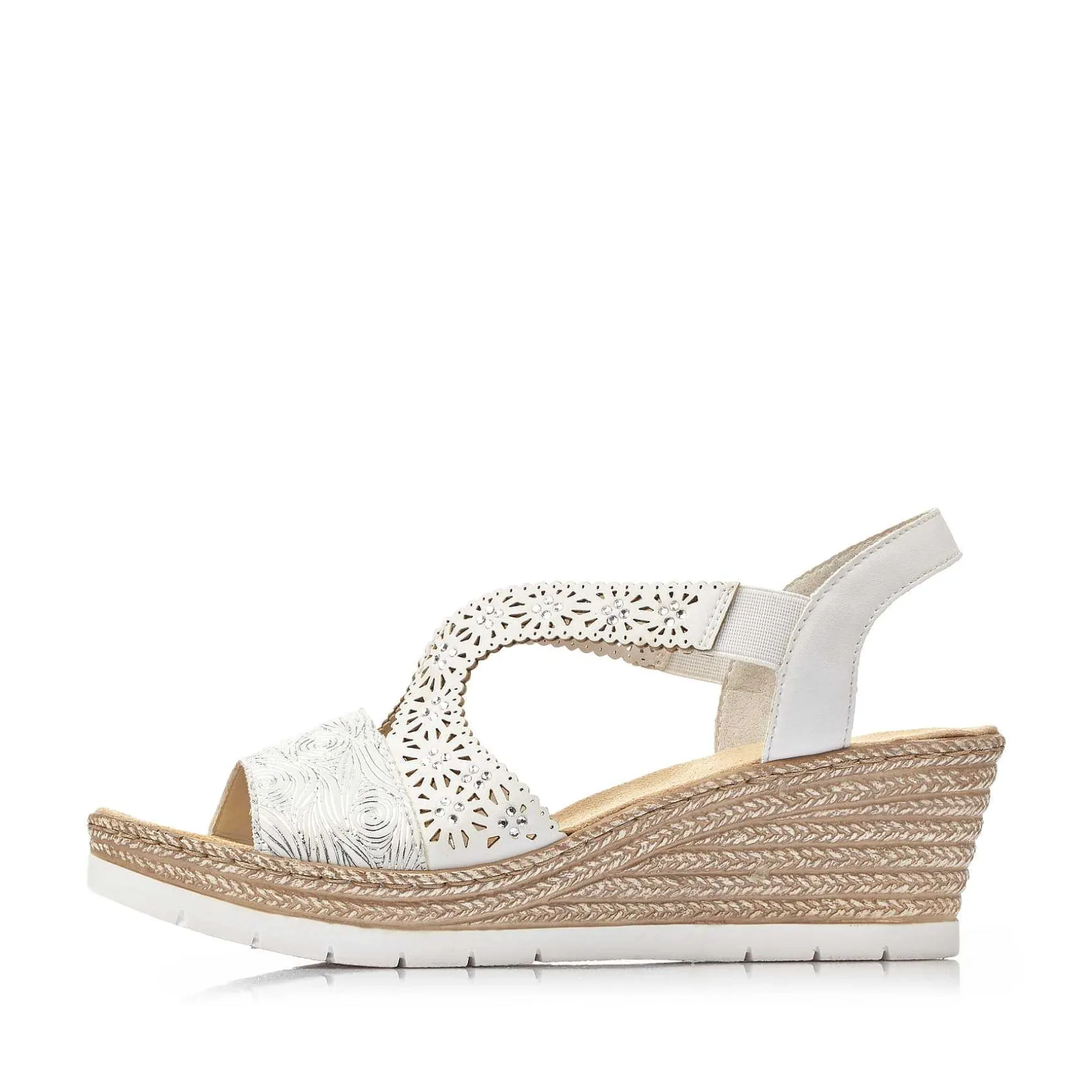 Rieker Women'S Wedge Sandals Altweis