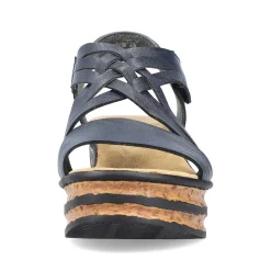Rieker Women'S Wedge Sandals Slate Blue