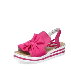 Rieker Women'S Wedge Sandals, Blood Pink