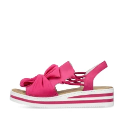 Rieker Women'S Wedge Sandals, Blood Pink