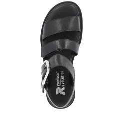 Rieker Women'S Wedge Sandals Midnight Black