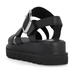 Rieker Women'S Wedge Sandals Midnight Black