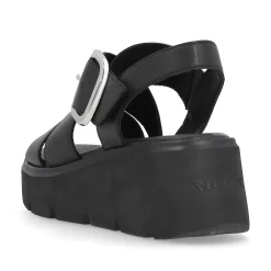 Rieker Women'S Wedge Sandals Noir