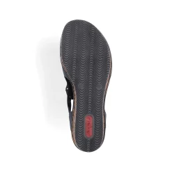 Rieker Women'S Wedge Sandals Steel Blue