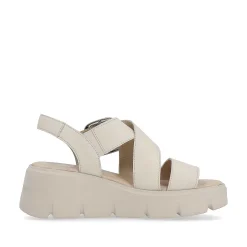 Rieker Women'S Wedge Sandals Sand Beige