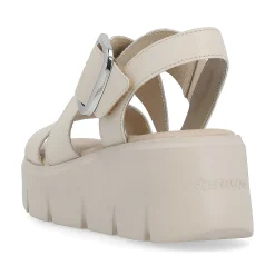 Rieker Women'S Wedge Sandals Sand Beige