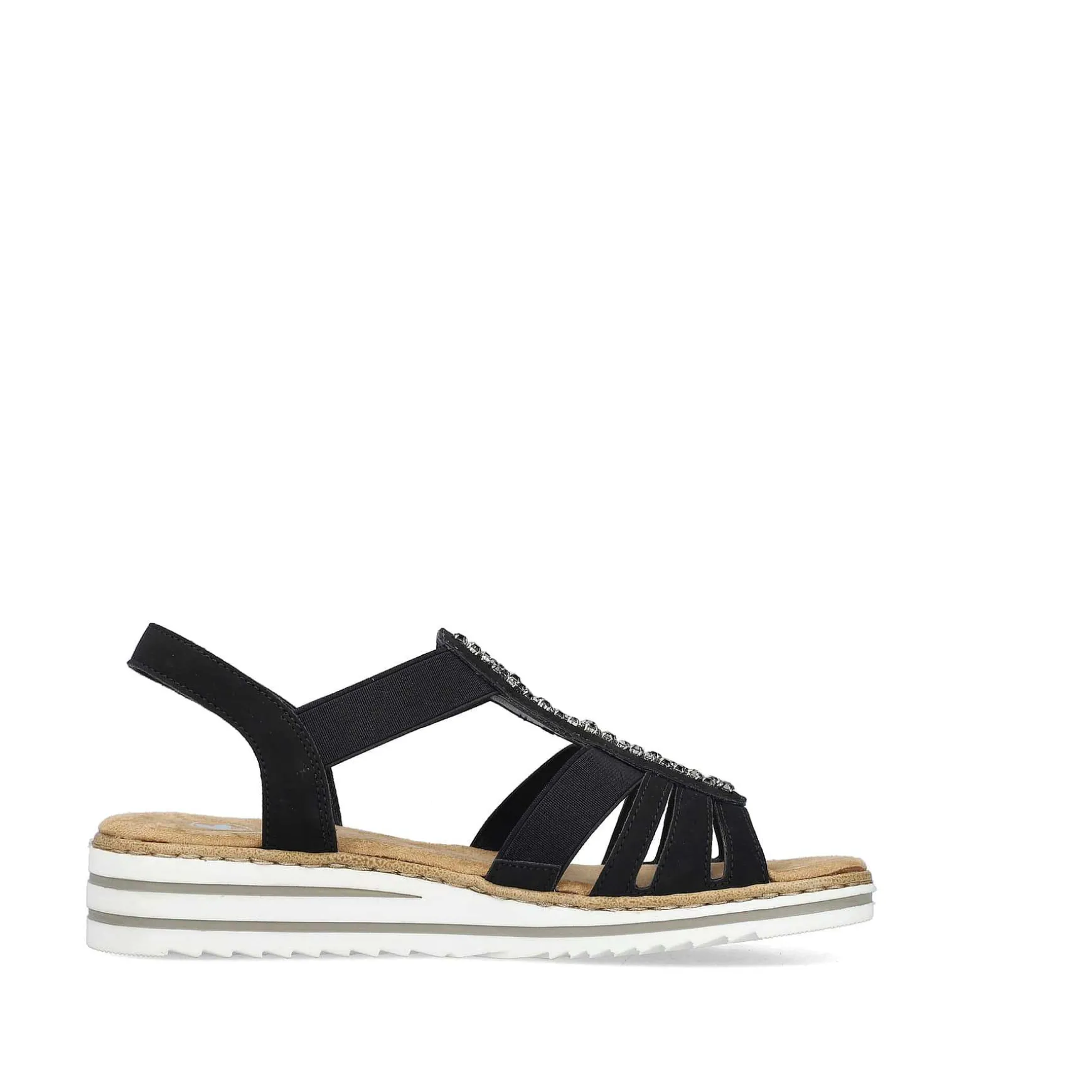 Rieker Women'S Wedge Sandals Night Black