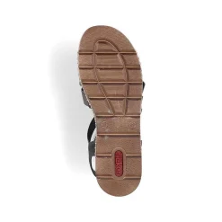 Rieker Women'S Wedge Sandals Asphalt Gray