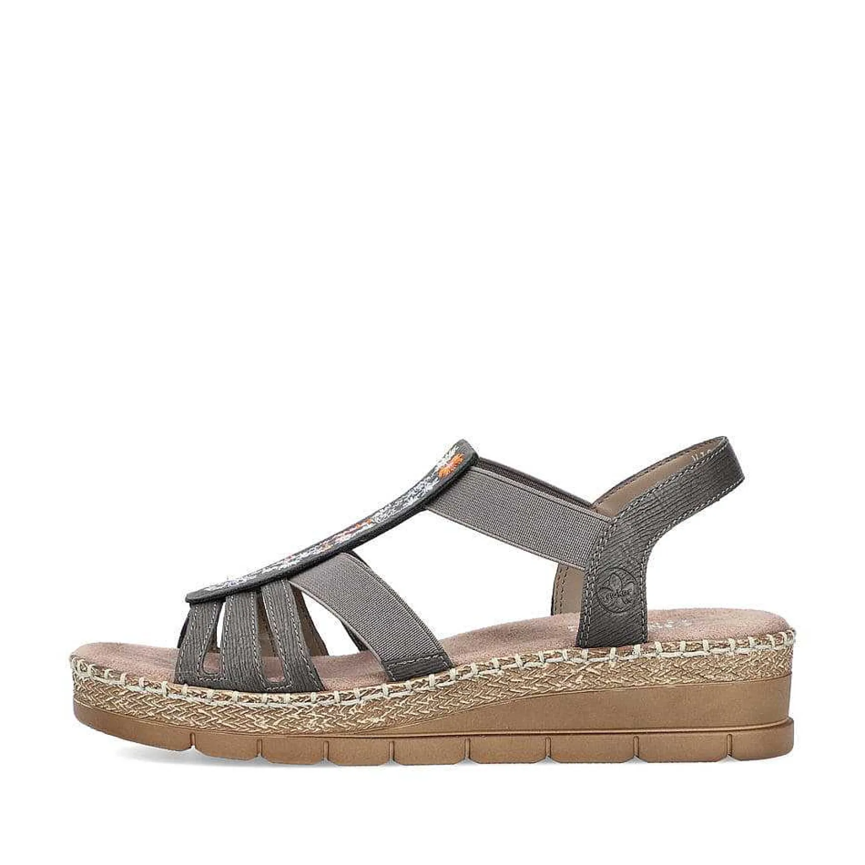 Rieker Women'S Wedge Sandals Asphalt Gray