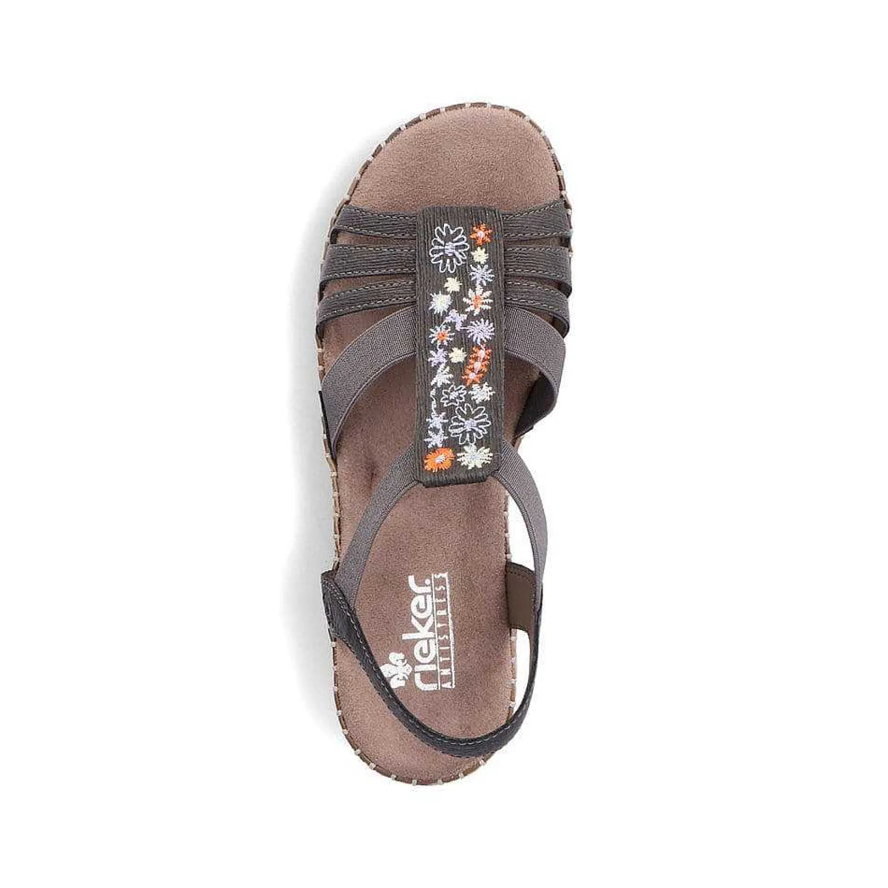 Rieker Women'S Wedge Sandals Asphalt Gray