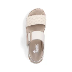 Rieker Women'S Wedge Sandals Light Beige