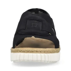 Rieker Women'S Wedge Sandals Jet Black