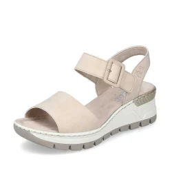 Rieker Women'S Wedge Sandals Champagne