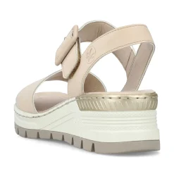 Rieker Women'S Wedge Sandals Champagne