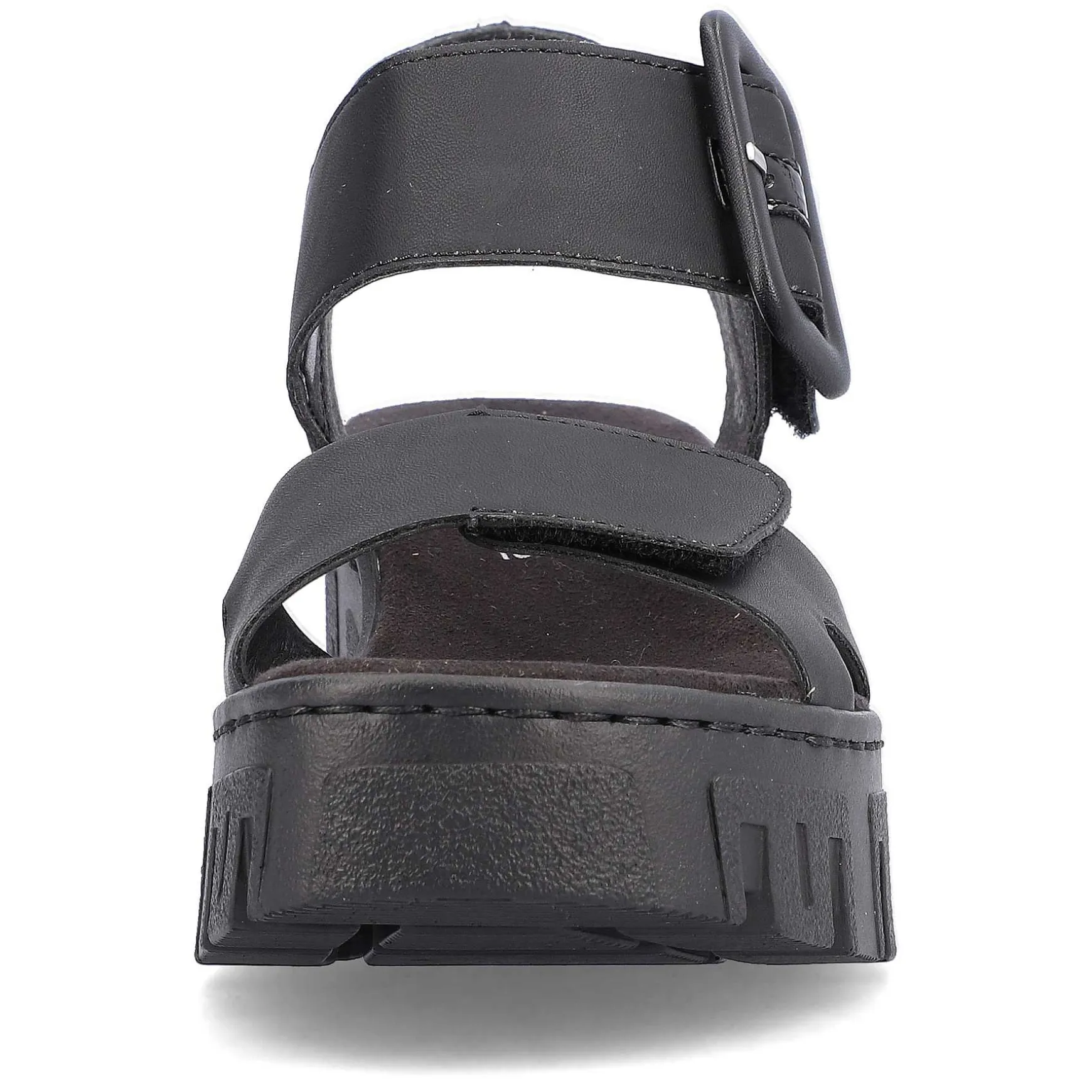 Rieker Women'S Wedge Sandals Jet Black