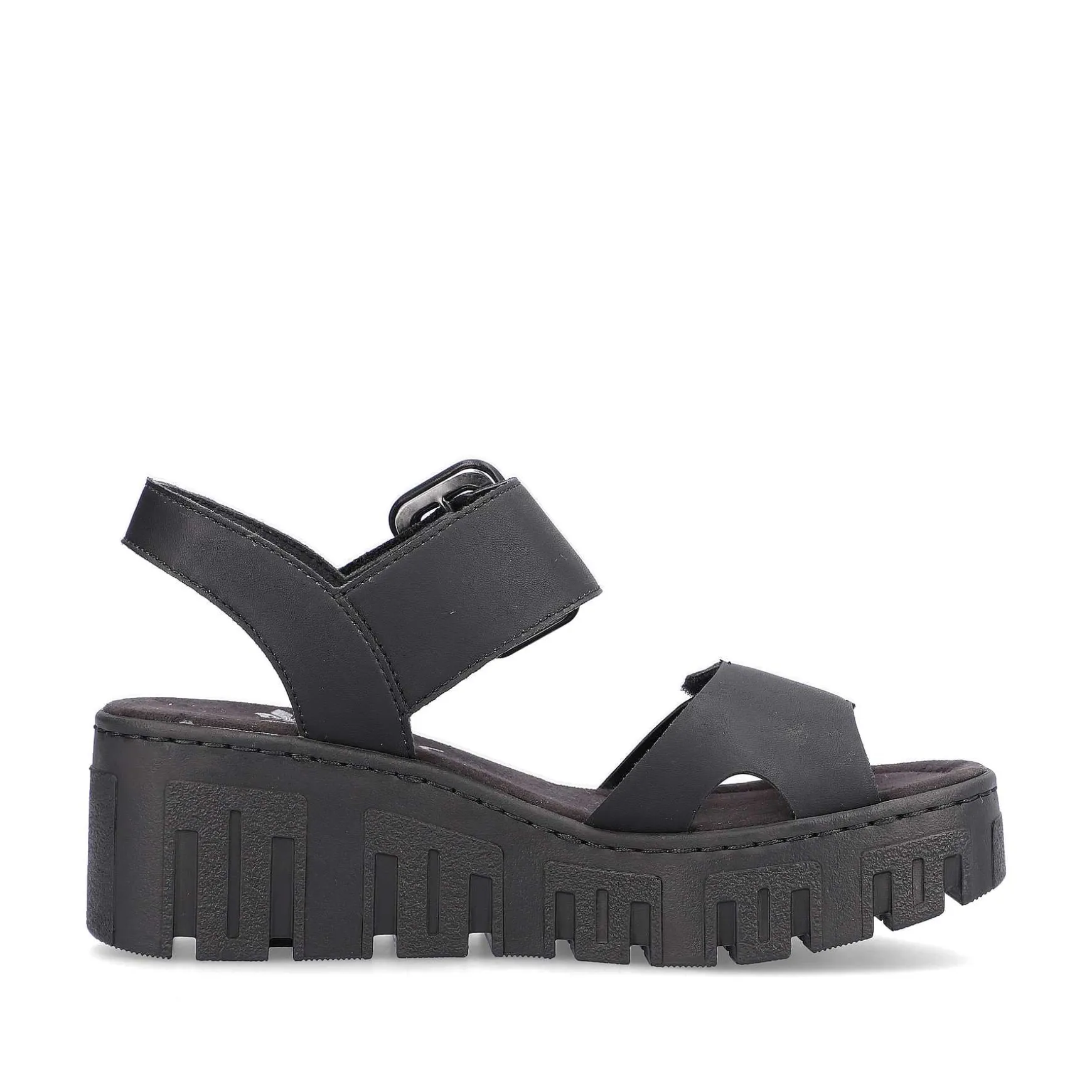 Rieker Women'S Wedge Sandals Jet Black