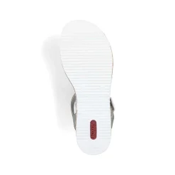 Rieker Women'S Wedge Sandals Mint Green-Pearl White