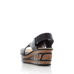 Rieker Women'S Wedge Sandals Jet Black