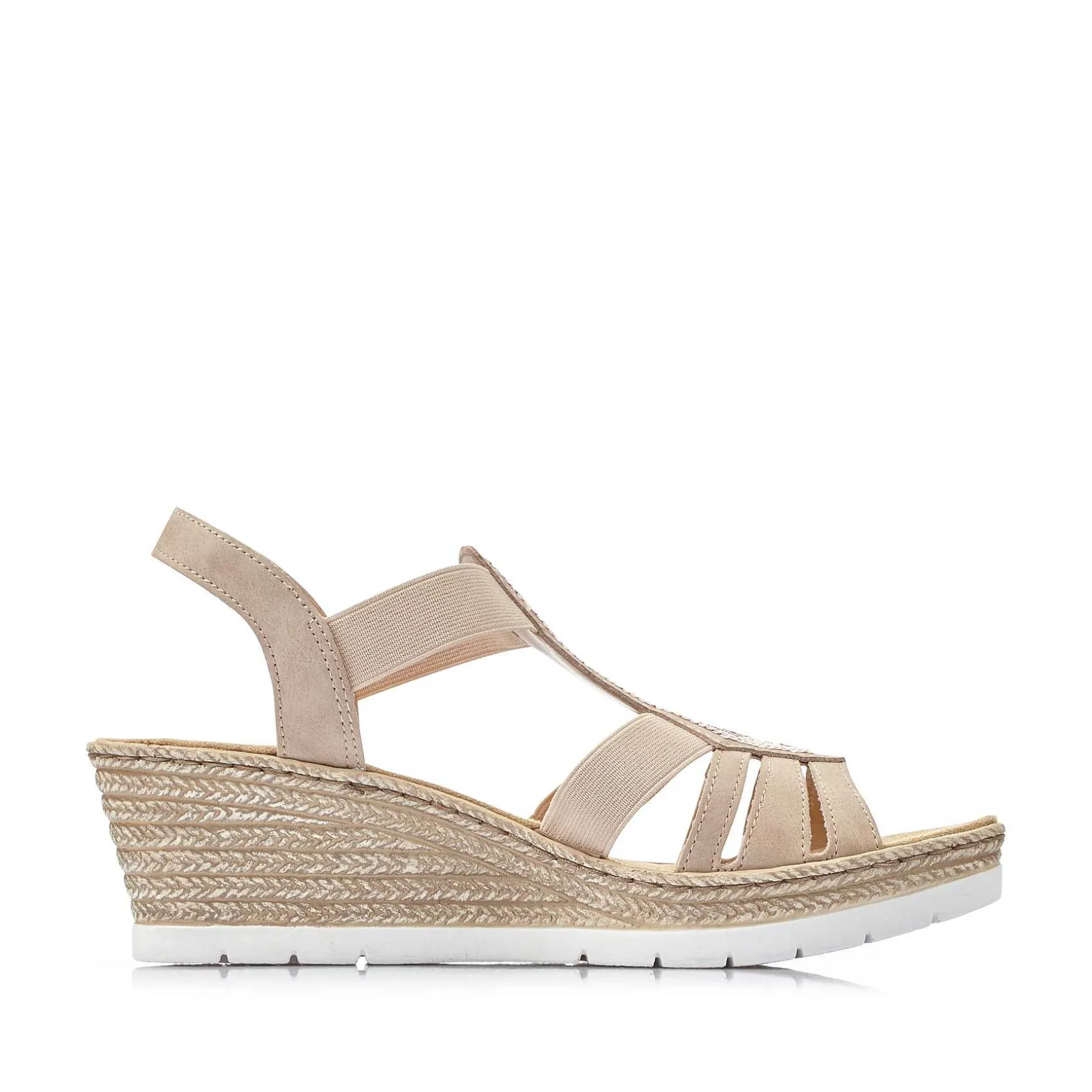 Rieker Women'S Wedge Sandals Old Pink