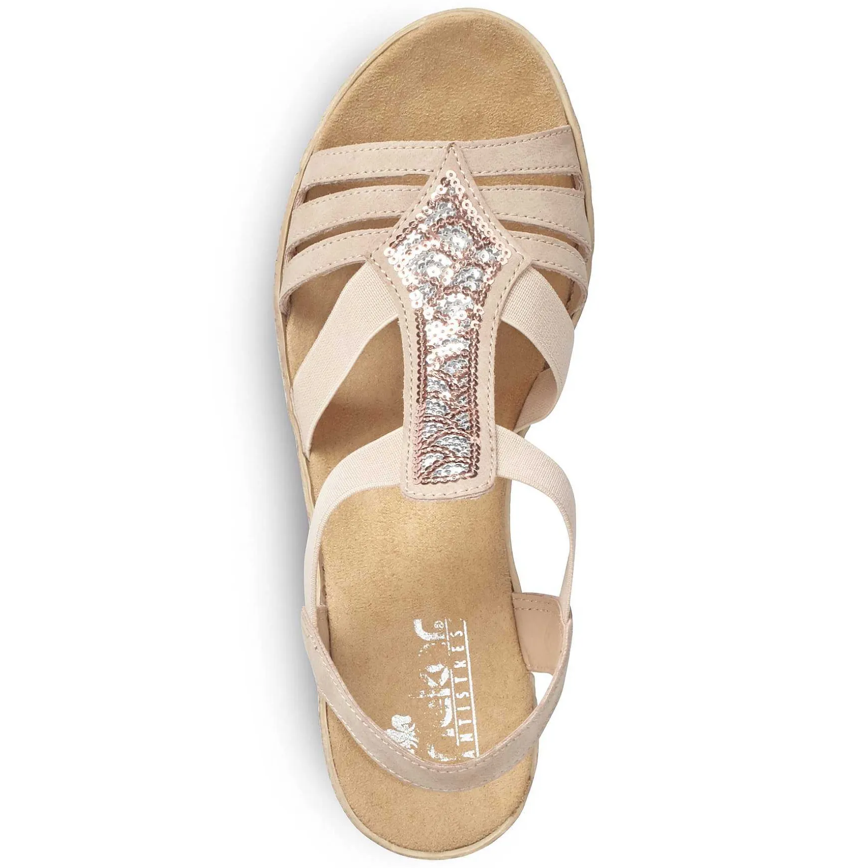 Rieker Women'S Wedge Sandals Old Pink