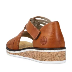 Rieker Women'S Wedge Sandals Copper