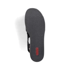 Rieker Women'S Wedge Sandals Asphalt Black