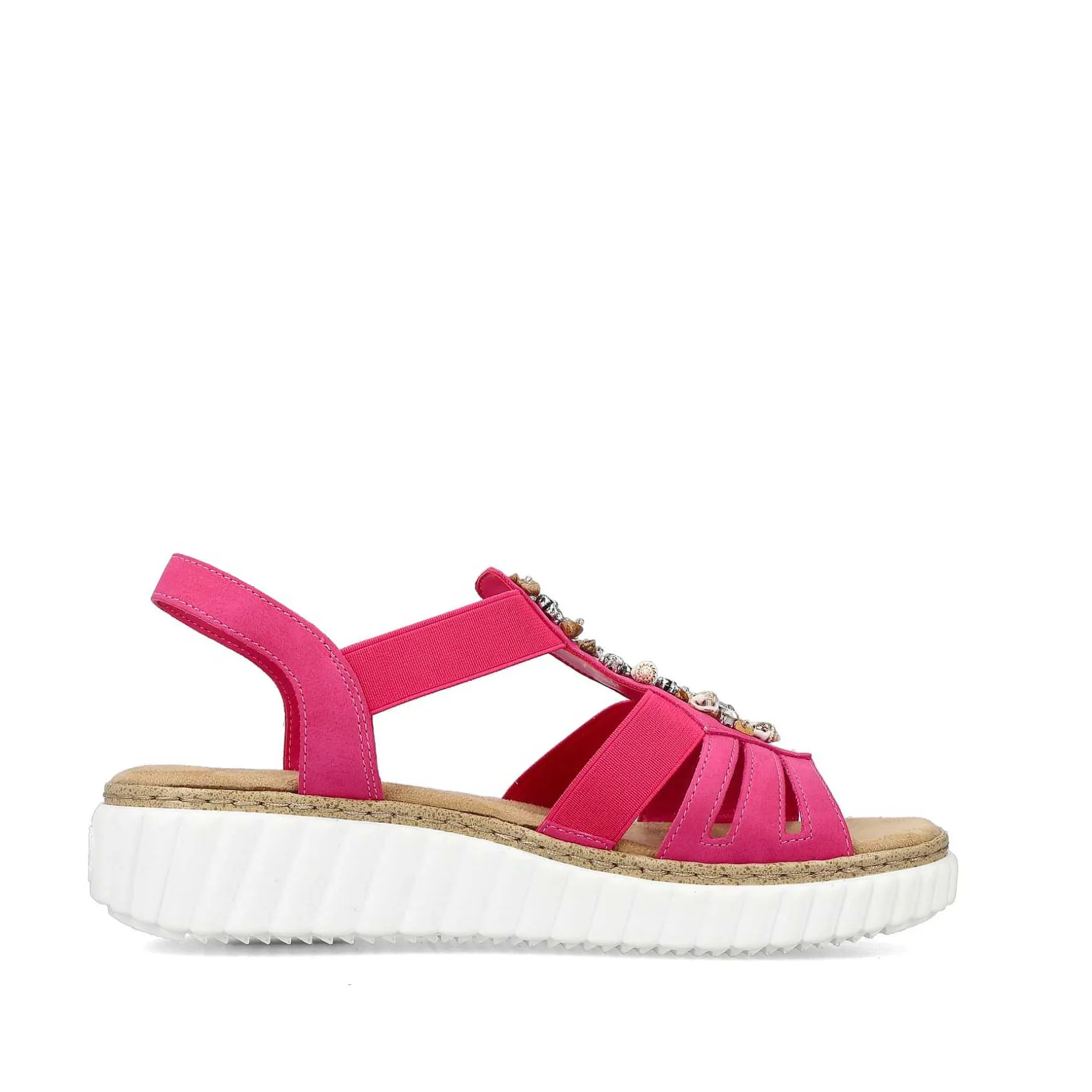 Rieker Women'S Wedge Sandals Pink